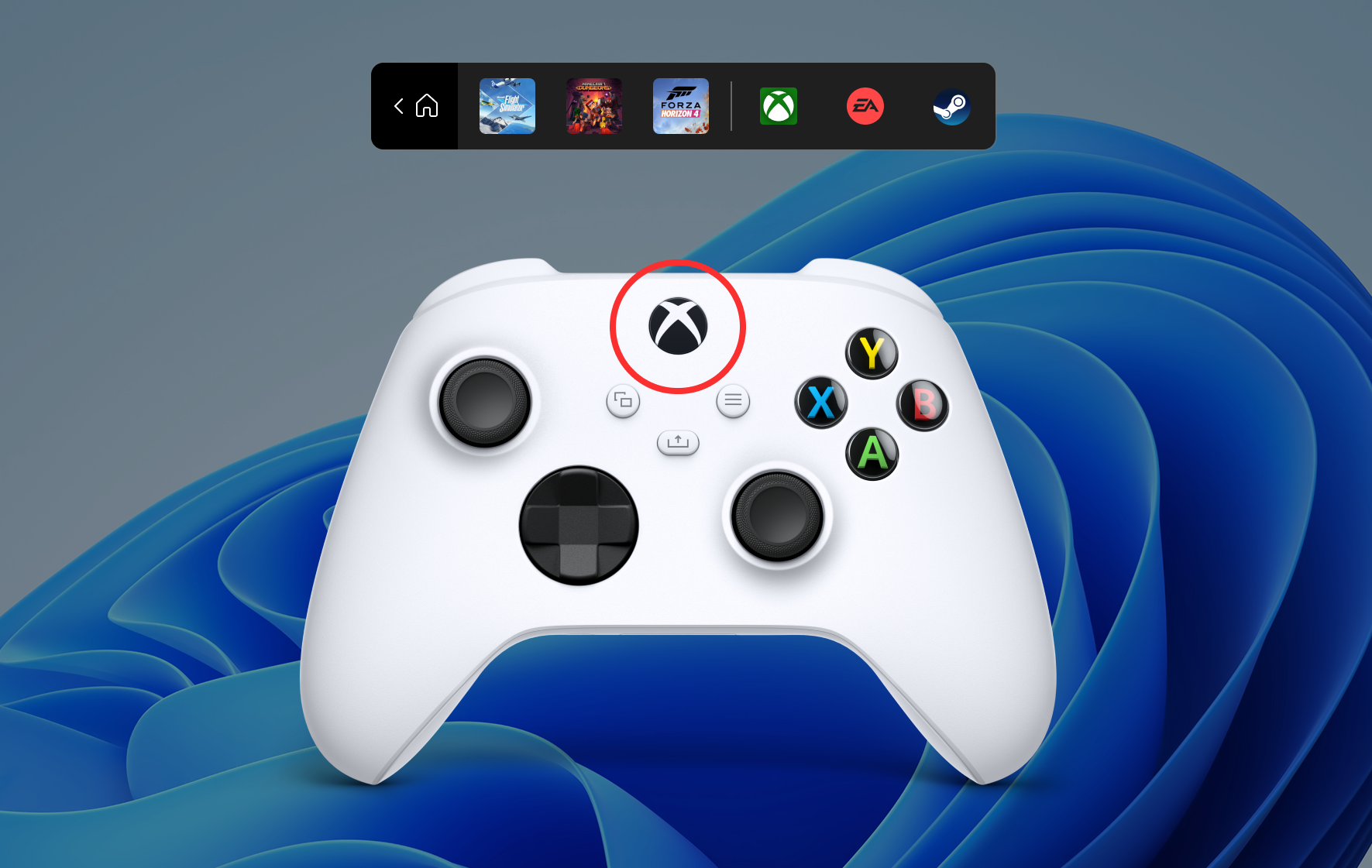 Microsoft представила Controller Bar для Windows 11