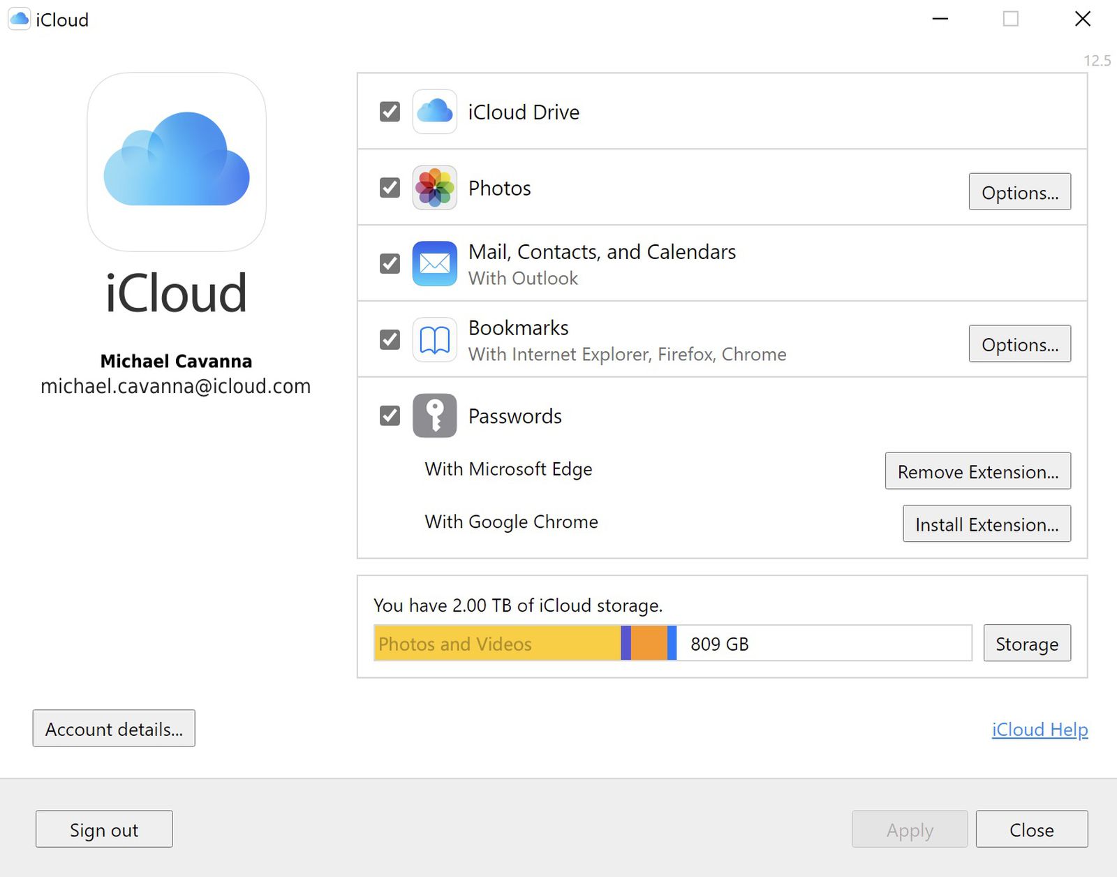 Apple выпустила iCloud 12.5 для Windows с менеджером паролей