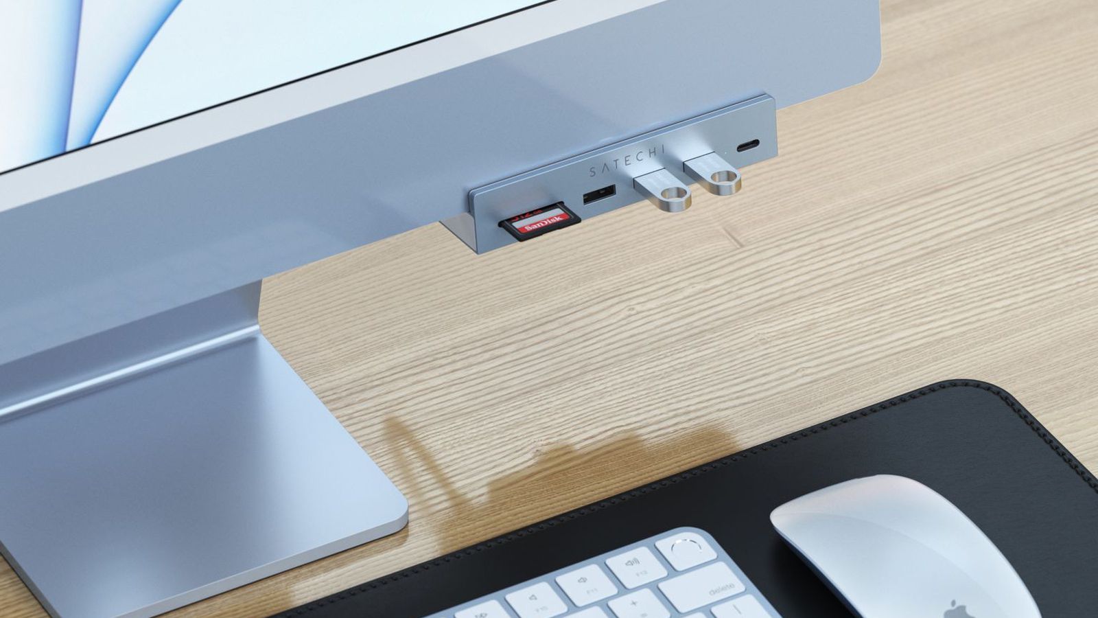Satechi выпустила концентратор USB-C с зажимом для 24-дюймового iMac