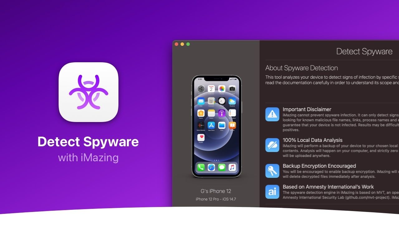 iMazing бесплатно проверит iPhone и iPad на наличие шпионского ПО Pegasus