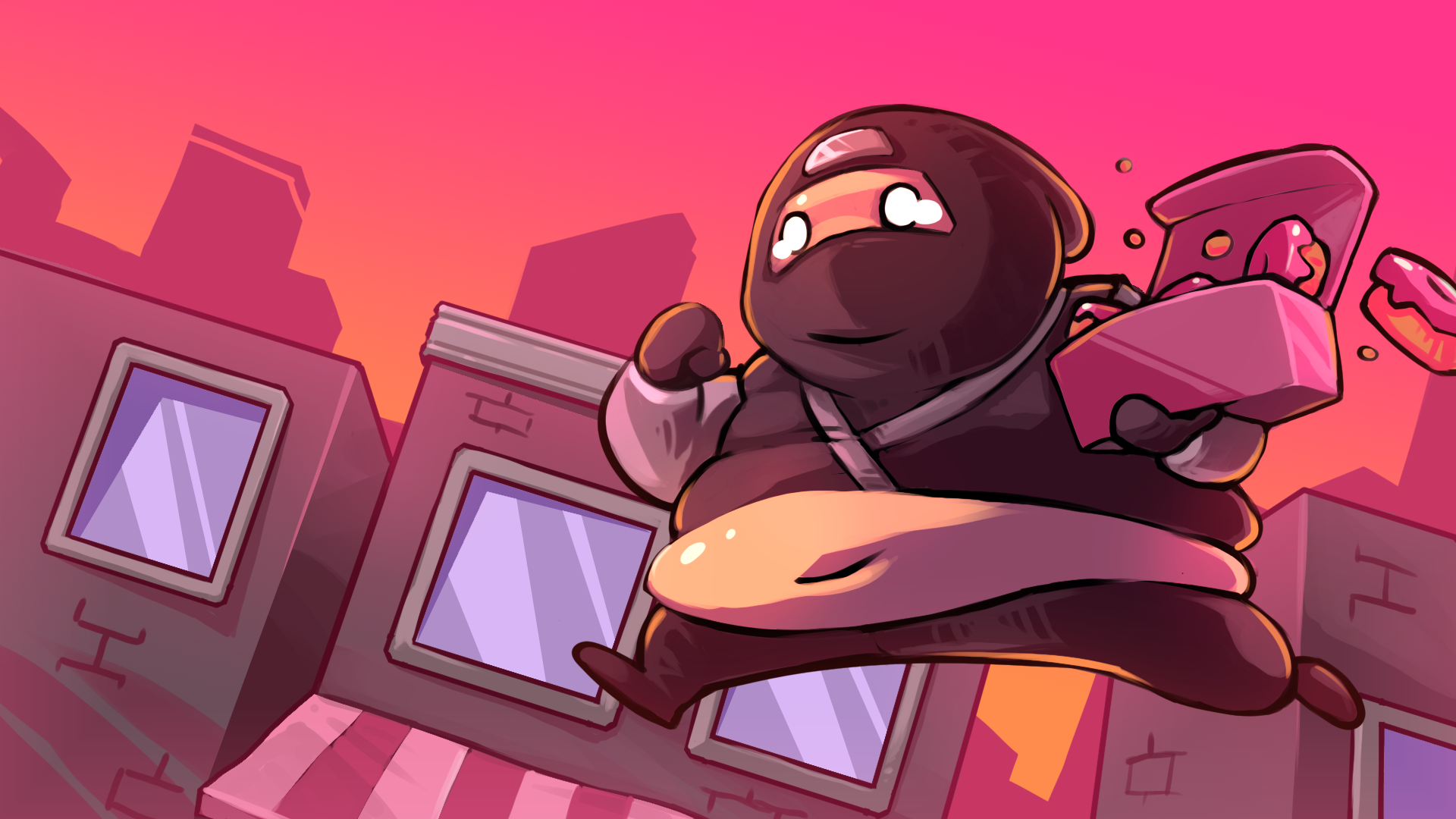 Раннер о гоняющемся за пончиками толстом ниндзя Ninja Chowdown перенесли с iOS на Android