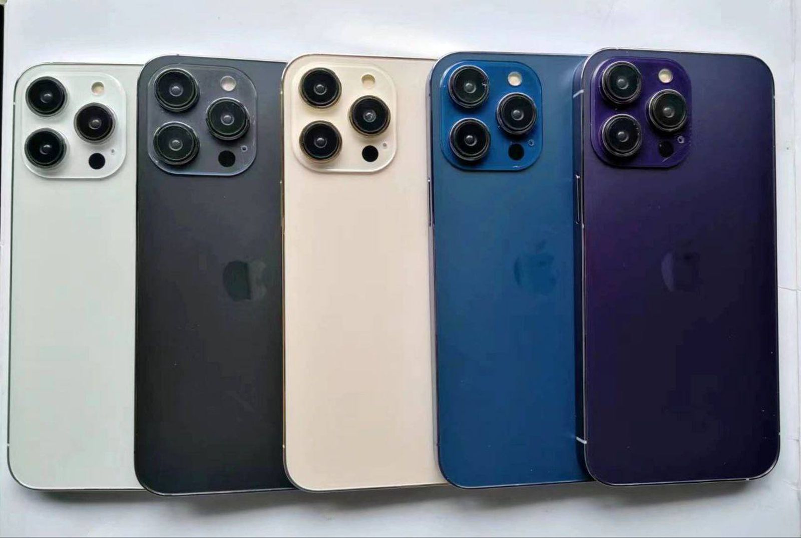 В сети появились муляжи iPhone 14 Pro в синем и фиолетовом цветах