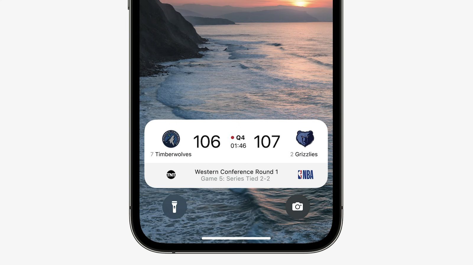 iOS 16 будет показывать результаты игр NBA, MLB и премьер-лиги на экране блокировки iPhone