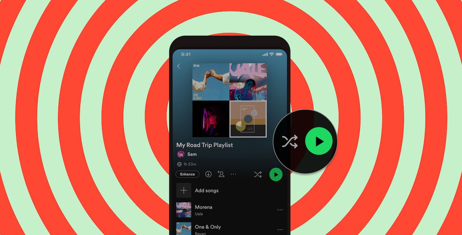 Spotify разделит кнопки воспроизведения и перемешивания для премиум-подписчиков