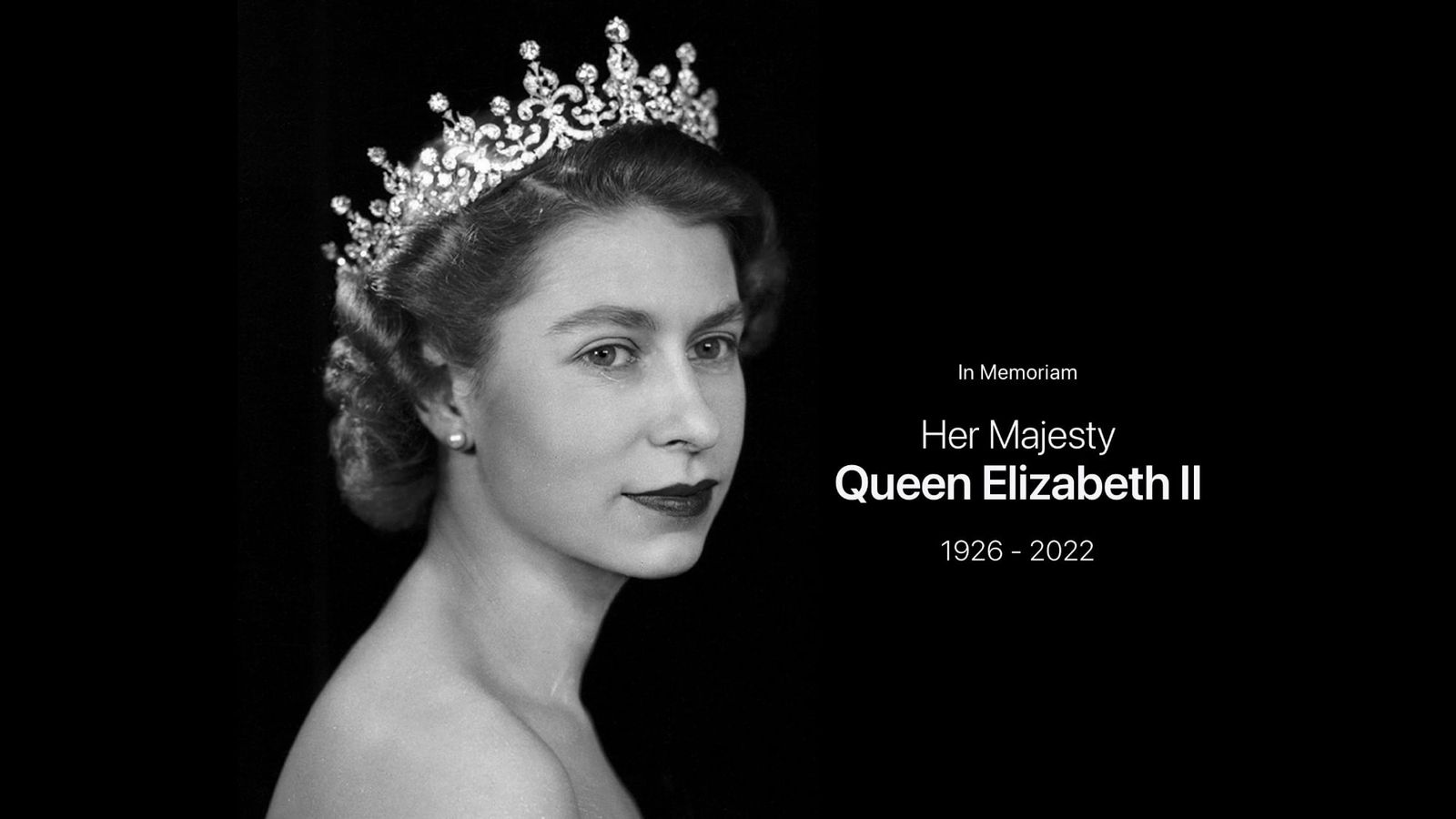 Apple почтила жизнь королевы Елизаветы II трибьютом на домашней странице