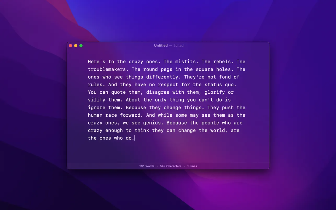Plain Text Editor – новый бесплатный текстовый редактор для Mac, который решил конкурировать с TextEdit