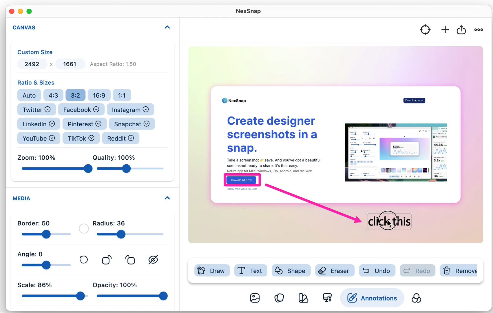 NexSnap – новый инструмент для создания скриншотов для Mac, iPad и iPhone
