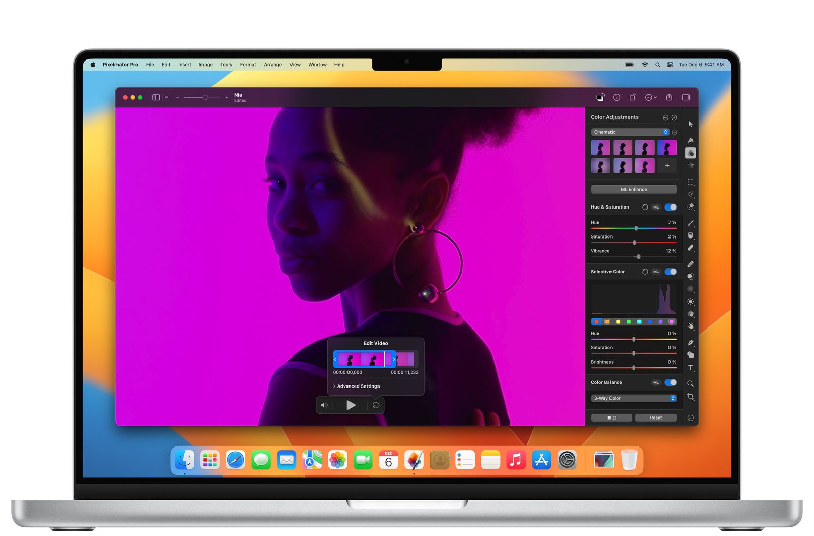 В Pixelmator Pro 3.2 для Mac появилась поддержка редактирования видео