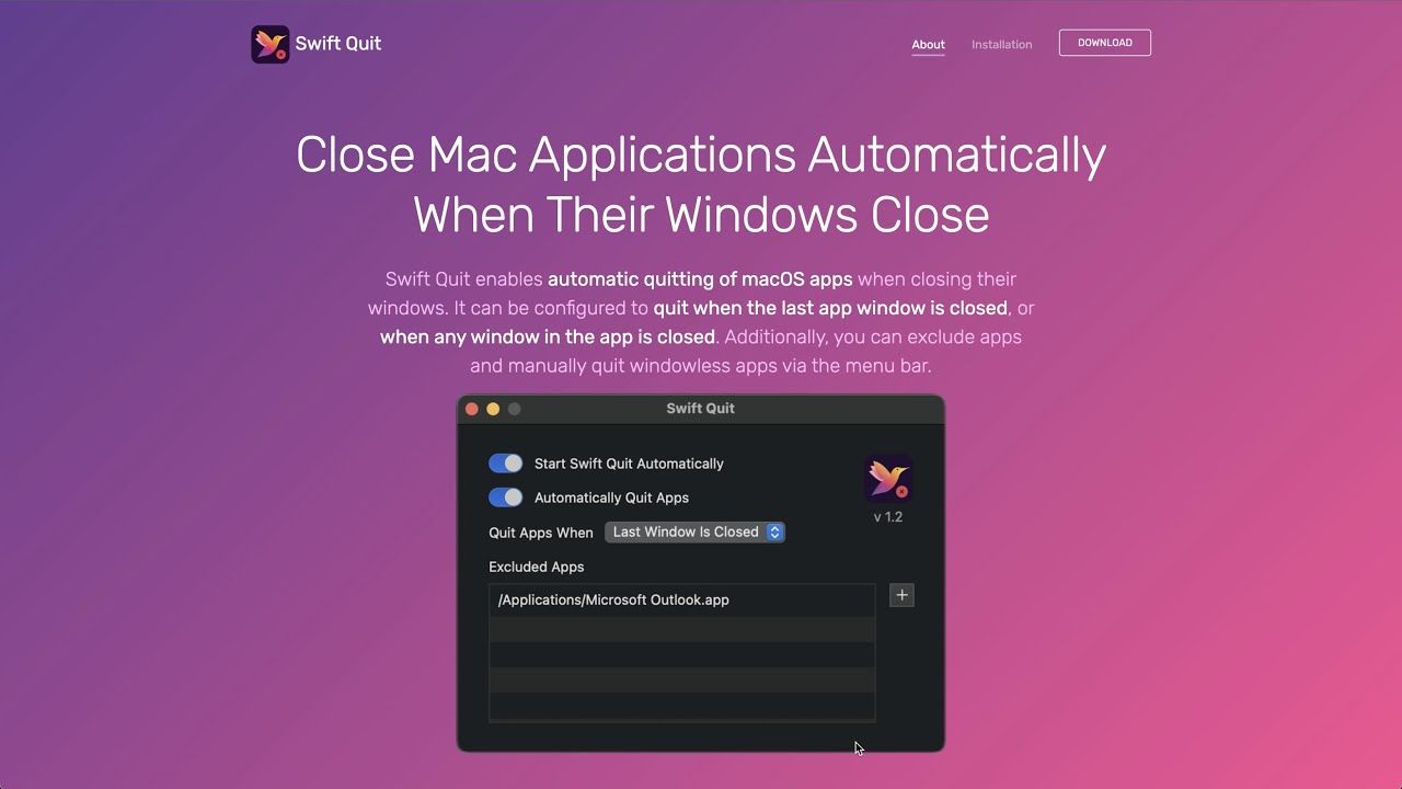 Swift Quit: приложение для Mac поможет завершить работу уже закрытых приложений