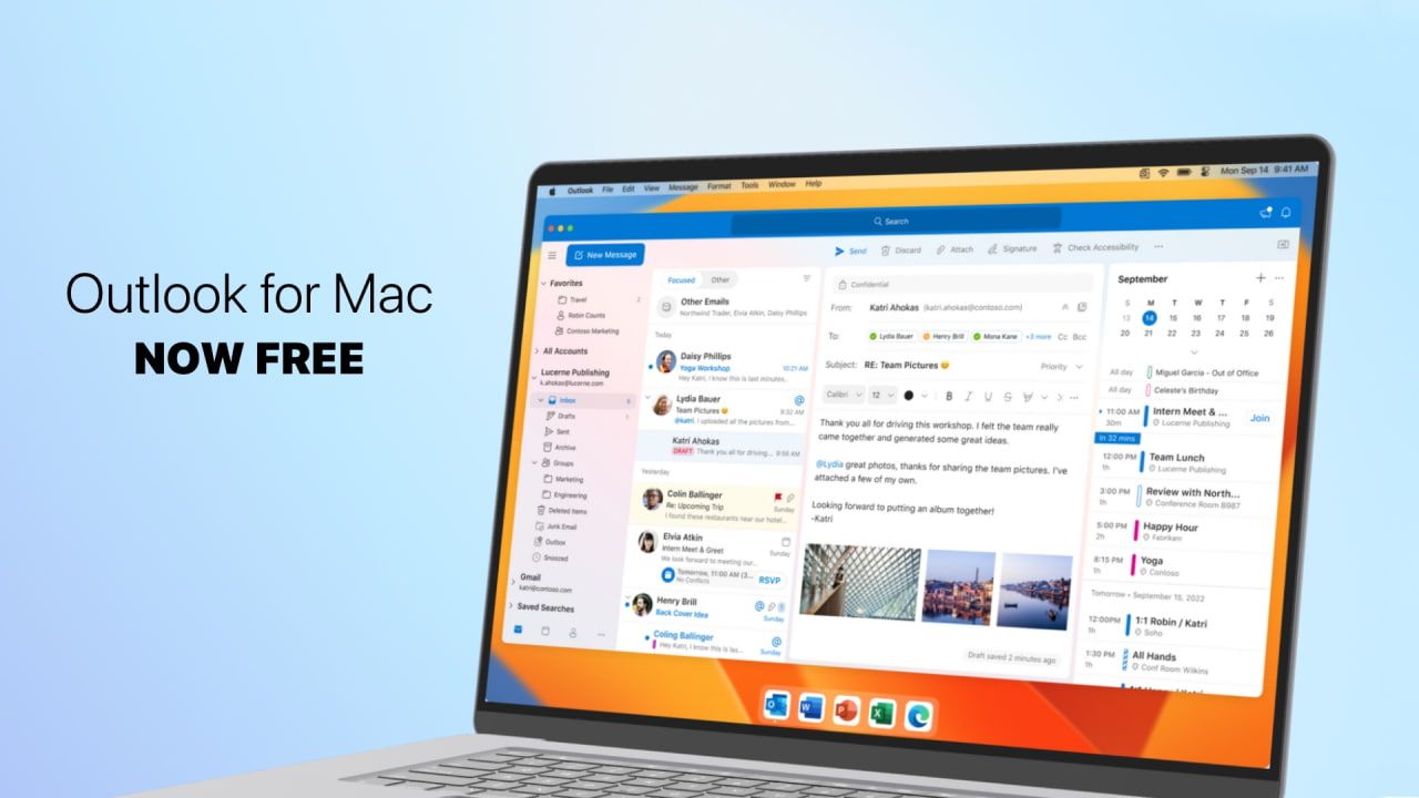 Microsoft сделала Outlook для Mac бесплатным