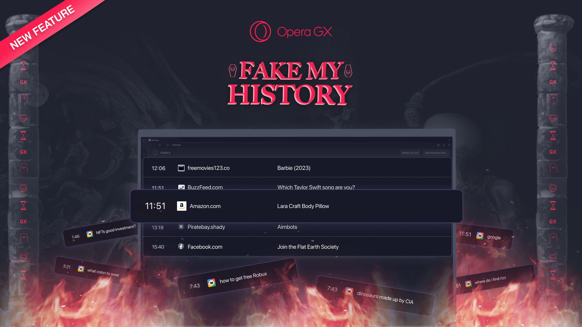Браузер Opera GX подделает историю просмотров в случае смерти пользователя