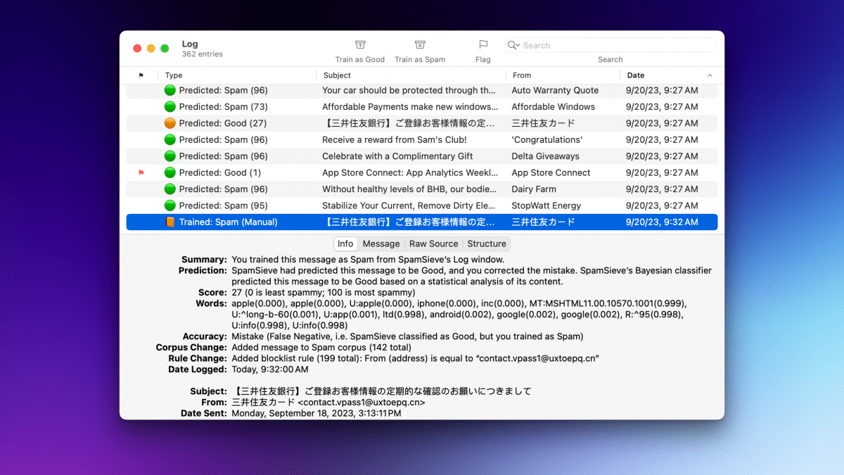 20 лет спустя: вышла новая версия спам-фильтра для macOS – SpamSieve 3
