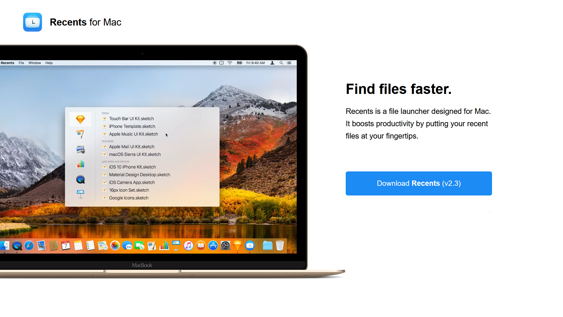 Recents – прямой доступ к недавно открытым файлам на macOS