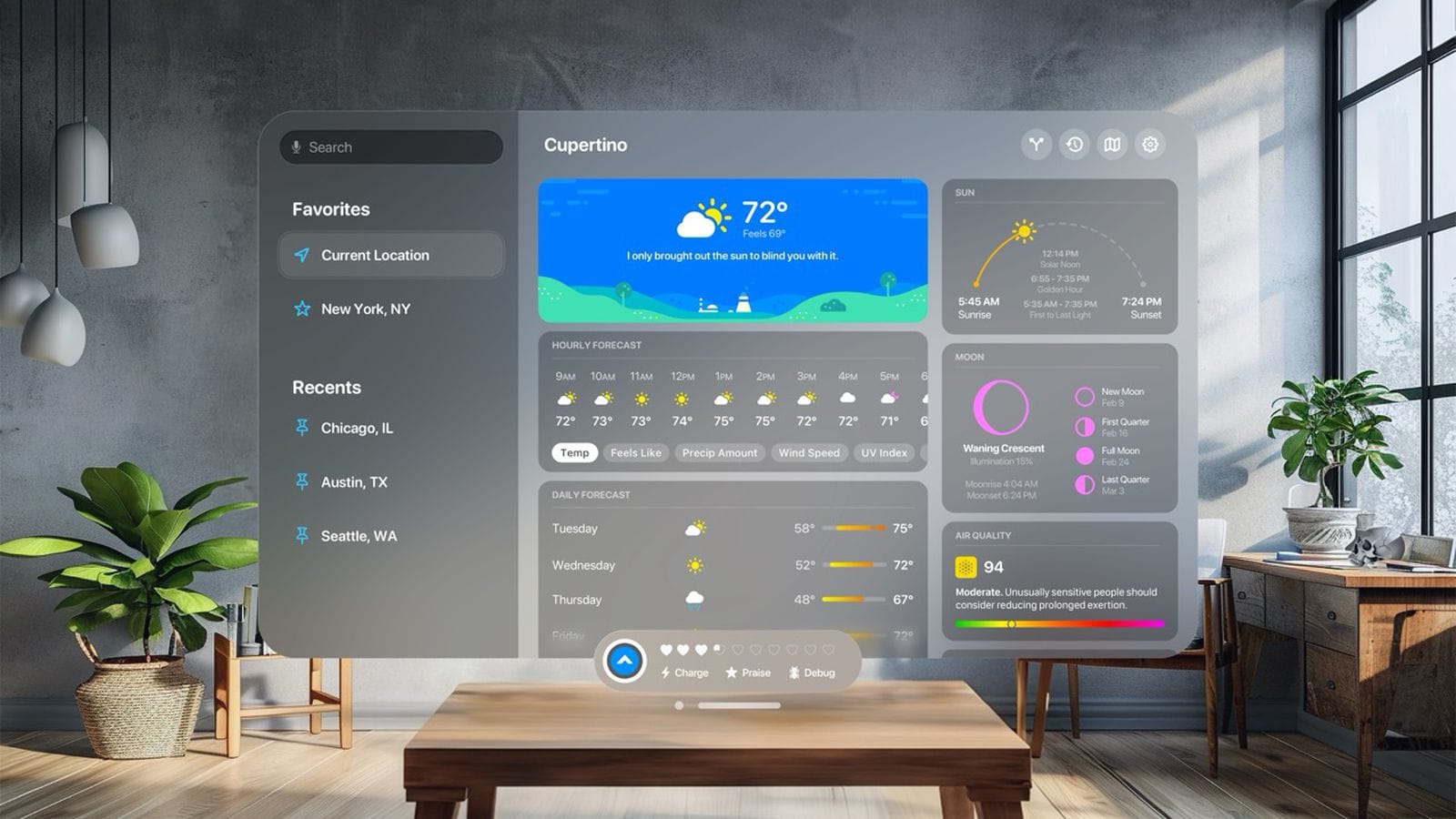 Приложение CARROT Weather появится на Apple Vision Pro вместе с интерактивным 3D-глобусом