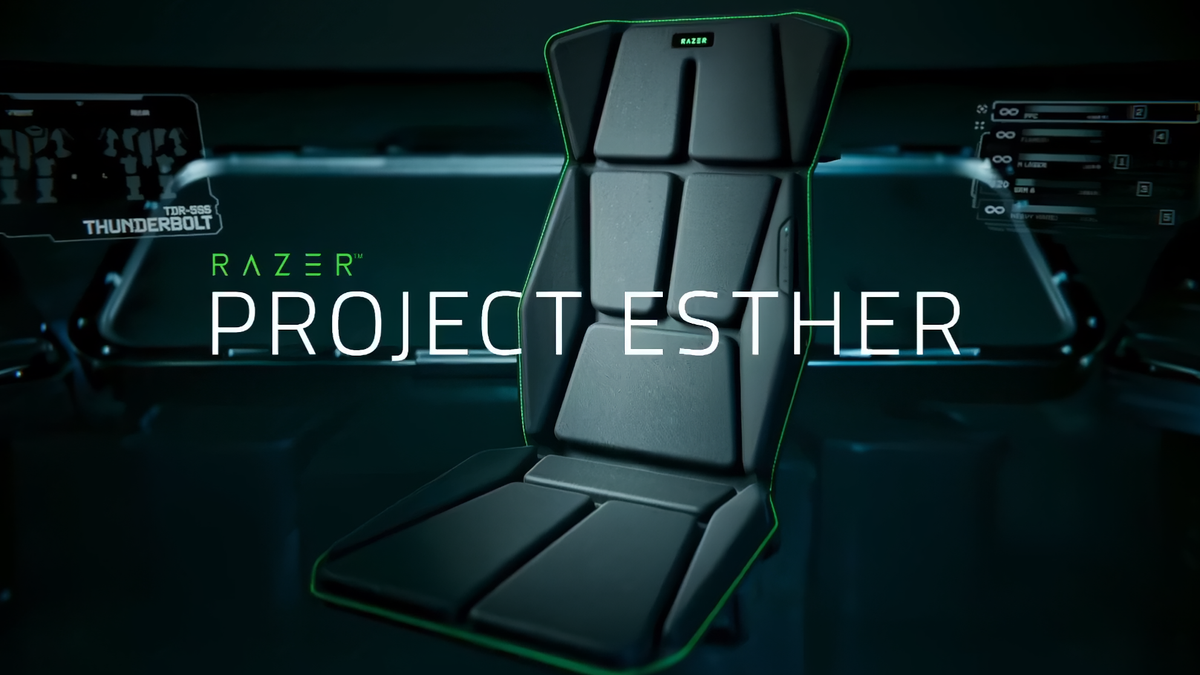 Razer представила Project Esther — виброподушку с тактильной обратной связью для ягодиц