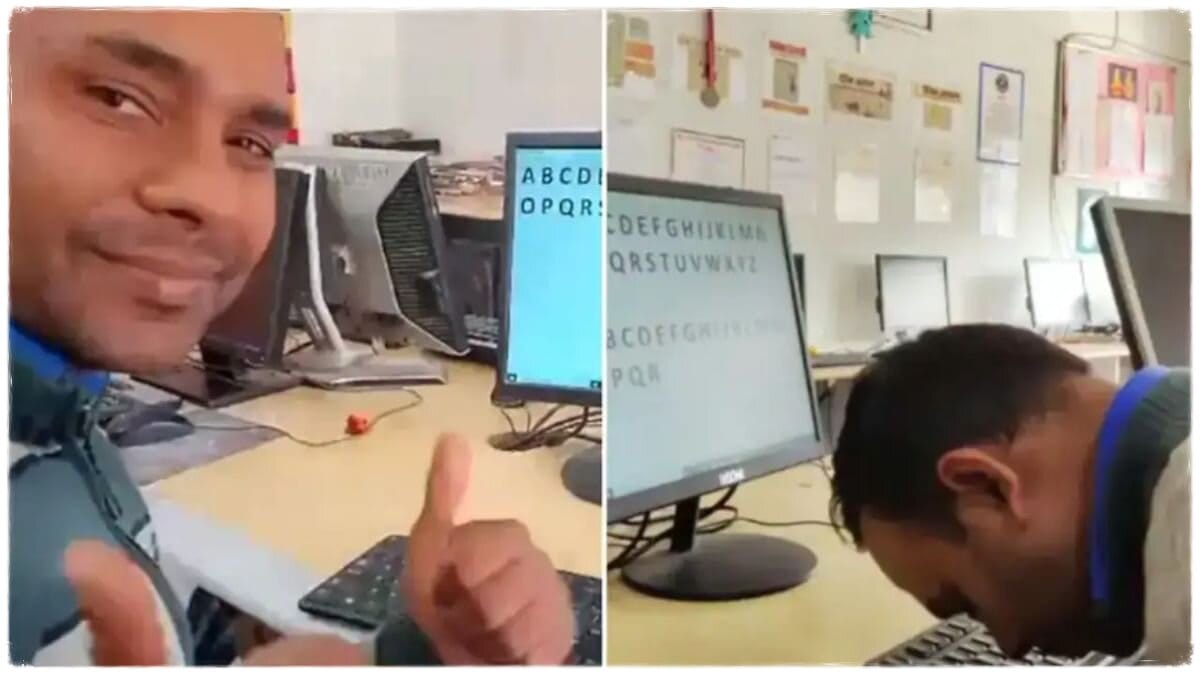 Житель Индии установил рекорд по скорости печати носом на клавиатуре