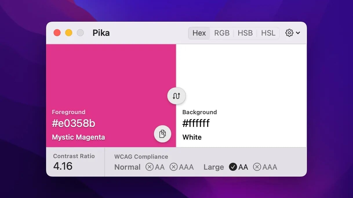 Pika – приложение для подбора цвета стало официально доступно в Mac App Store