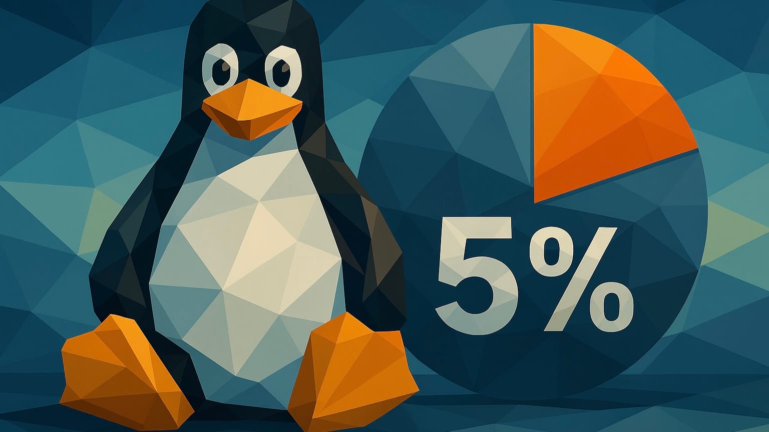 Linux впервые преодолел 5% доли рынка на рынке десктопов в США