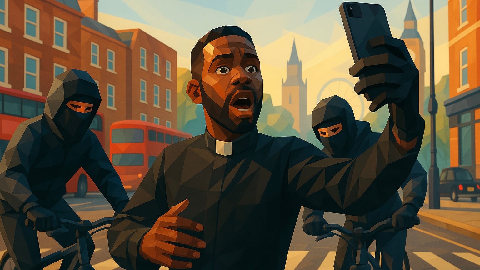 В Лондоне у пастора во время прямого эфира украли iPhone