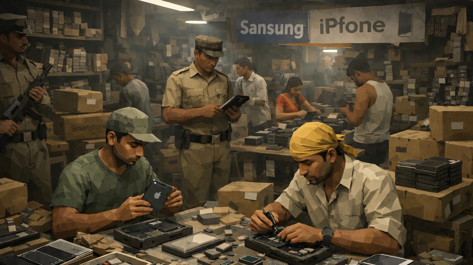 В Индии накрыли подпольную фабрику поддельных Samsung Galaxy с китайскими запчастями