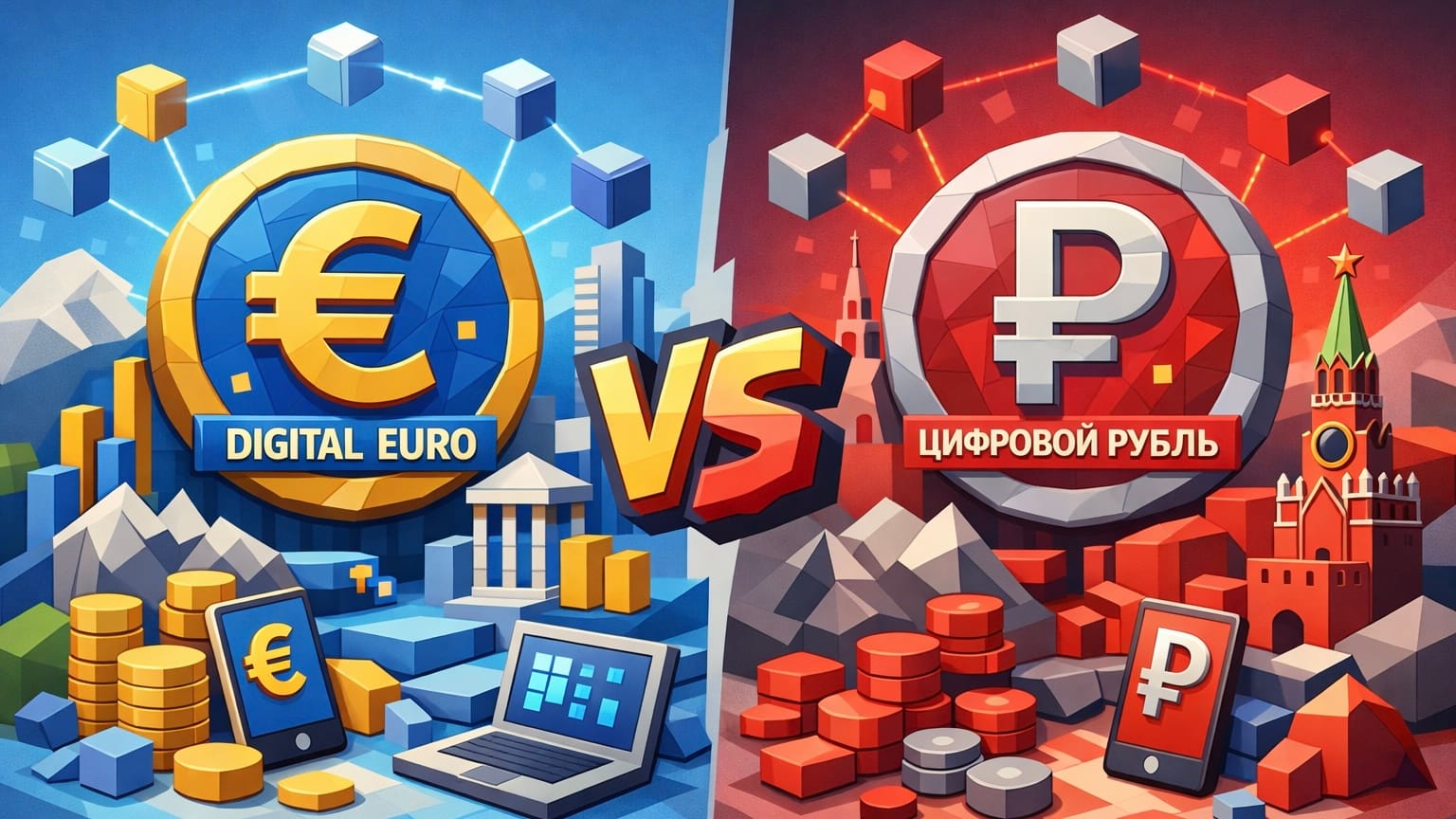 Цифровой евро vs цифровой рубль