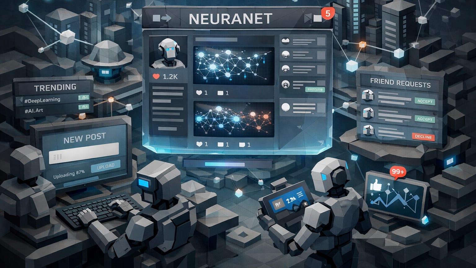 Кожаным вход воспрещён: как нейросети завели себе собственную соцсеть