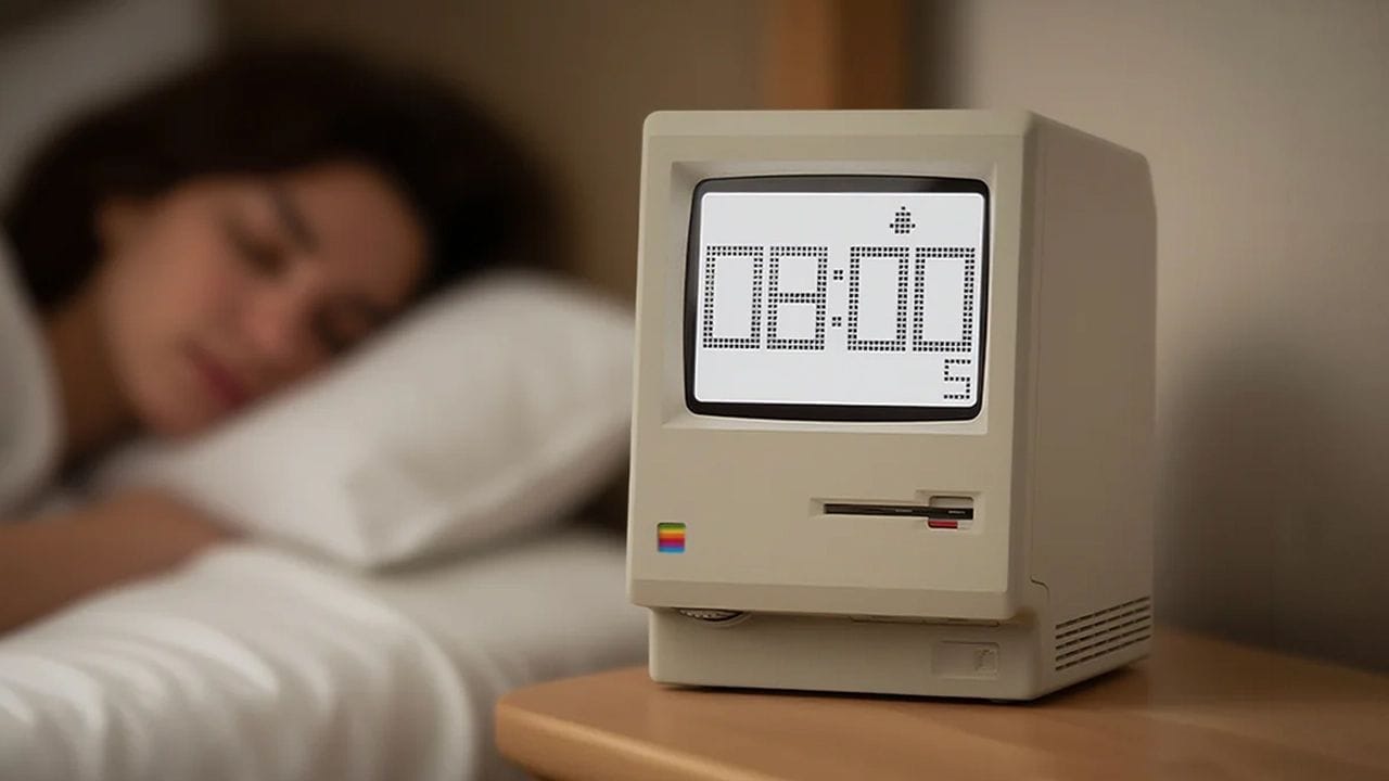 Блогер запустил программы для Macintosh на будильнике в стиле Macintosh