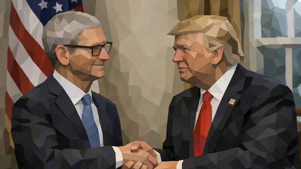 Тим Кук снова в Китае, но на этот раз – в компании Трампа и Маска