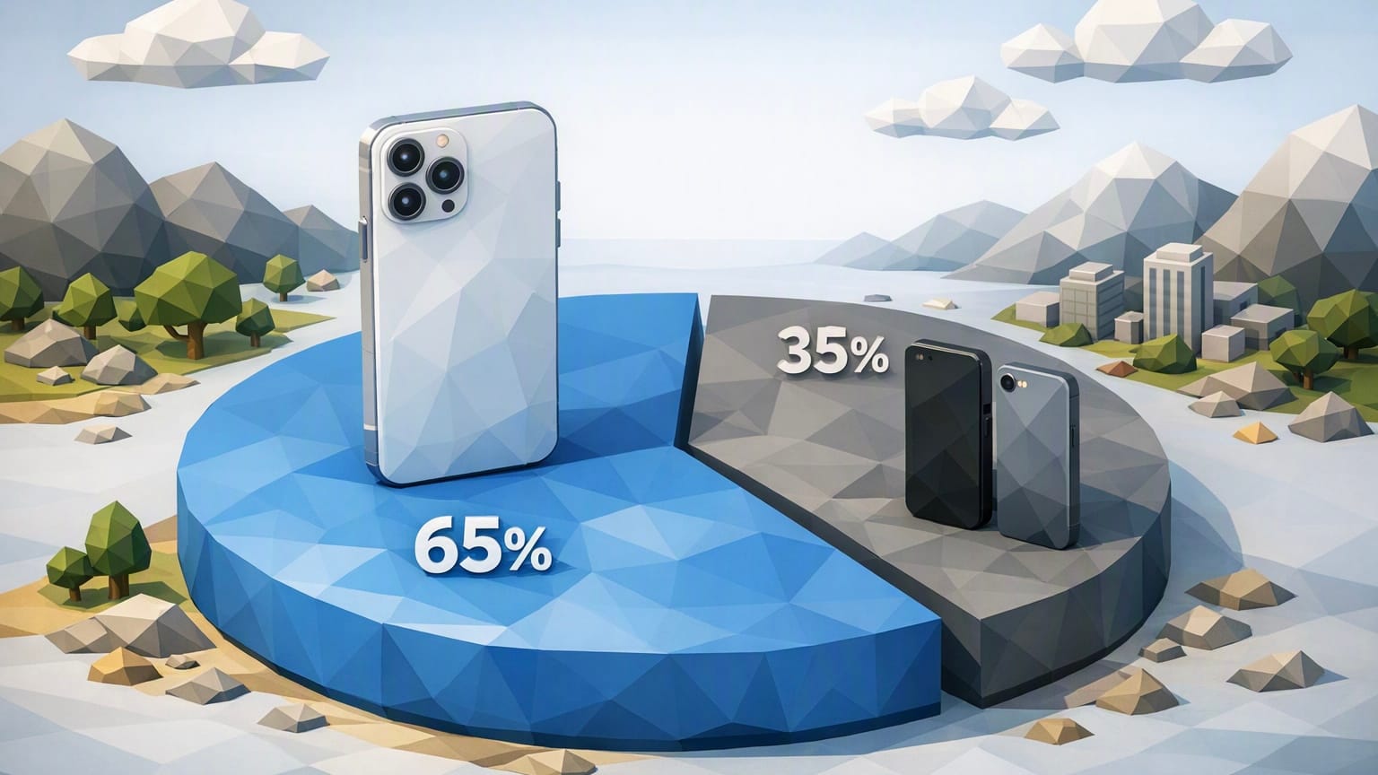 Apple заняла 65% рынка дорогих смартфонов