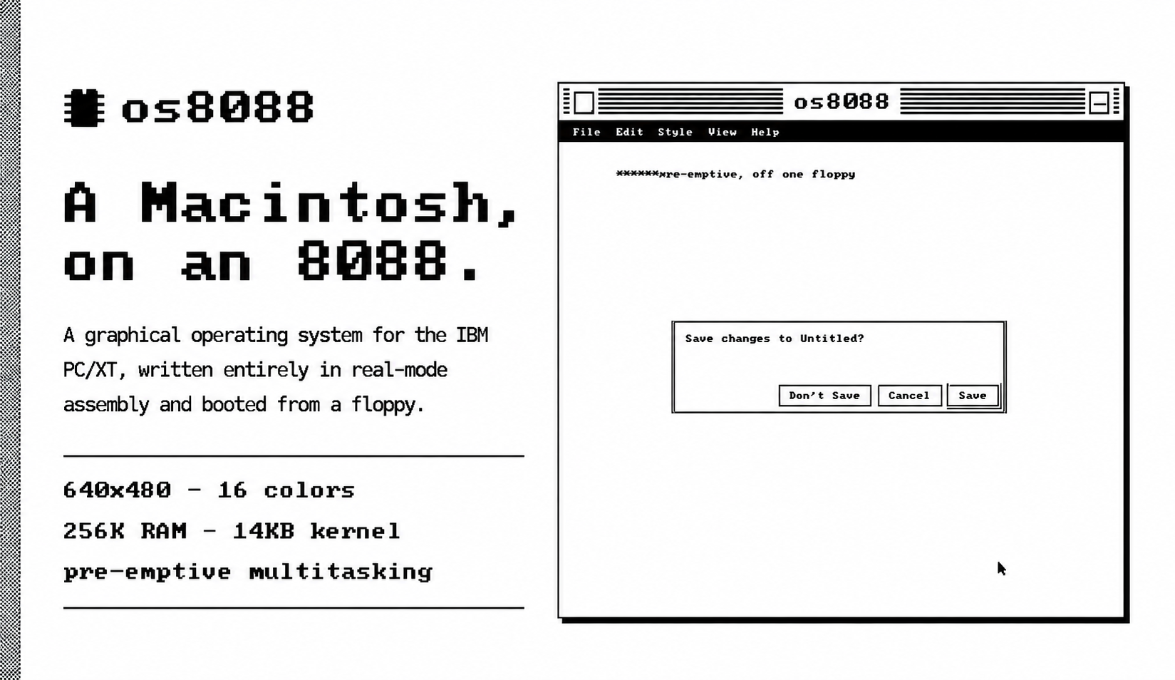 Энтузиаст создал графическую ОС для IBM PC XT на процессоре 8086