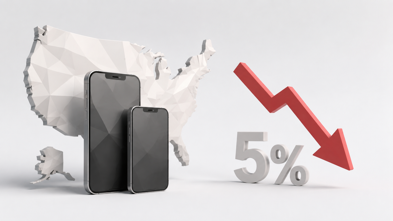 Продажи смартфонов в США снизились на 5%