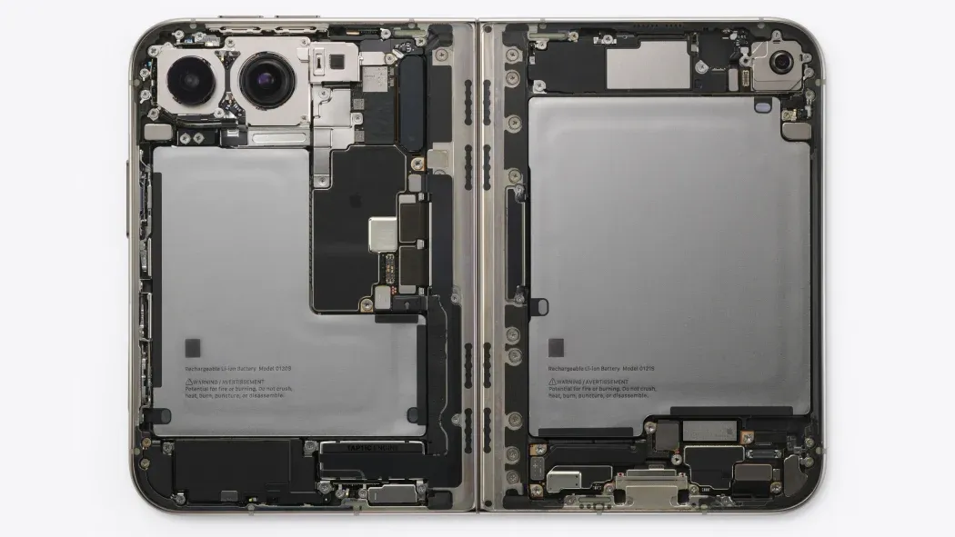 Apple встроила графитовый теплопровод в шарнир iPhone Duo