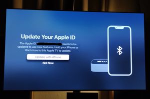 Apple TV требует использовать iPhone или iPad для обновления Apple ID