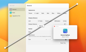MeasuringRope измеряет расстояние между двумя точками экрана