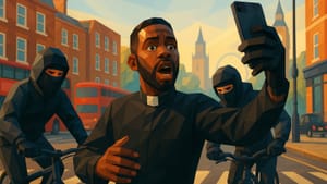 В Лондоне у пастора во время прямого эфира украли iPhone