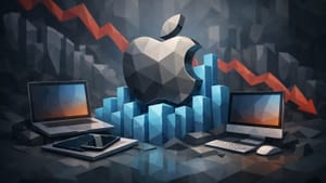 Apple сохранила рост на падающем рынке компьютеров