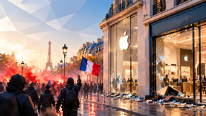 Два магазина Apple пострадали при протестах во Франции